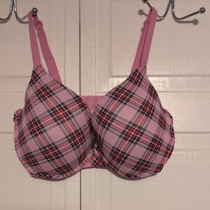 PINK Victoria's Secret Pink Plaid Wear Everywhere Pushup Bra 36DDD
